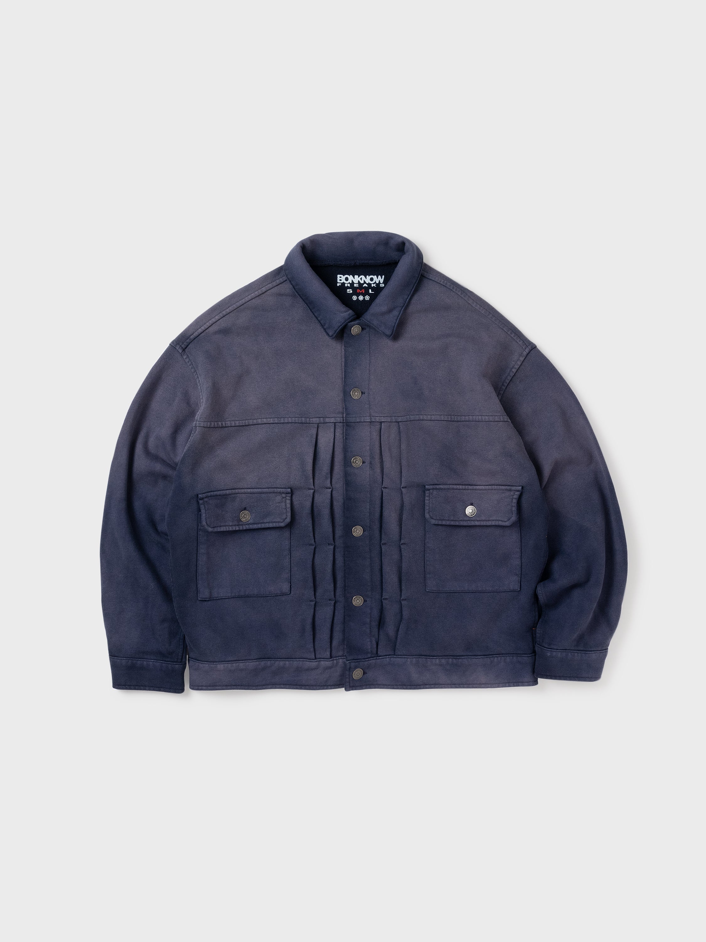 TYPE-001 SWEAT TRUCKER JACKET NAVY – BONKNOW FREAKS