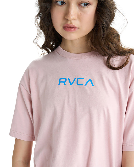 OUTLET】RVCA レディース FLOWER WAVE BOX LOGO LOOSE FIT ST Tシャツ