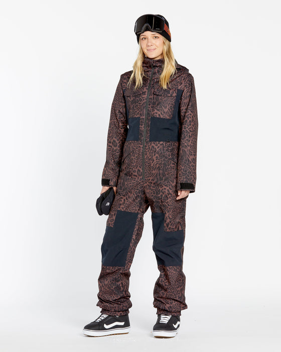 OUTLET】VOLCOM Womens Shiloh Snow Suit - Leopard