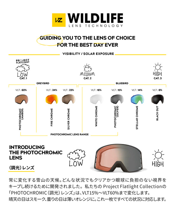 VONZIPPER メンズ CLEAVER 【調光レンズ】スノーゴーグル 【25-26SNOW