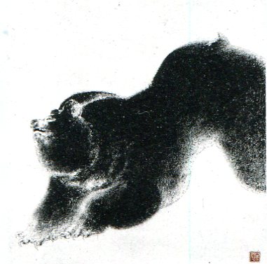 真作 ] 篁牛人 画 水彩画 裸婦 肉筆 額装 8号 縦35cm 横37cm 真