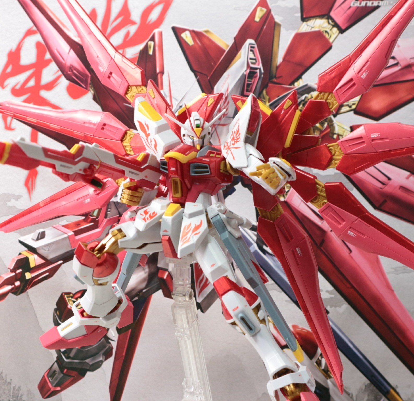 MG 1/100 ストライクフリーダムガンダム（朱雀舞焔Ver.）の素組のご