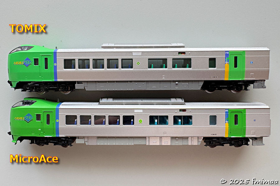 789系スーパー白鳥 TOMIX製とMicroAce製を見比べ そして試運転