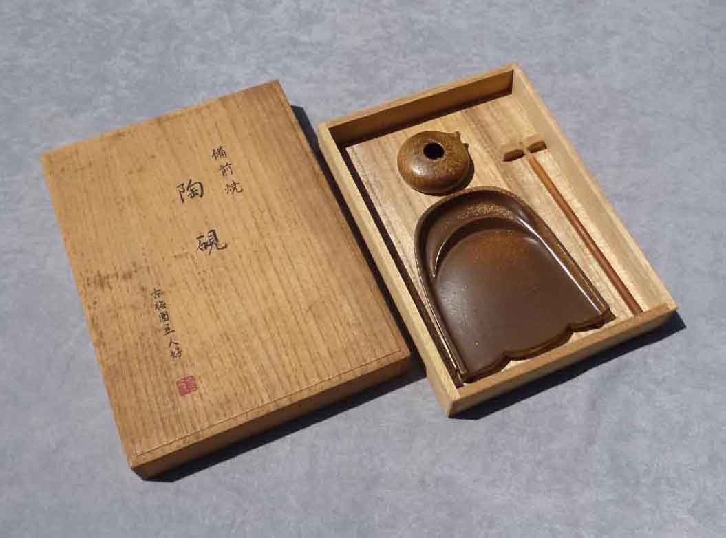 墨研陶硯東大寺「良弁硯」風字硯品文房四宝 書道具 和硯