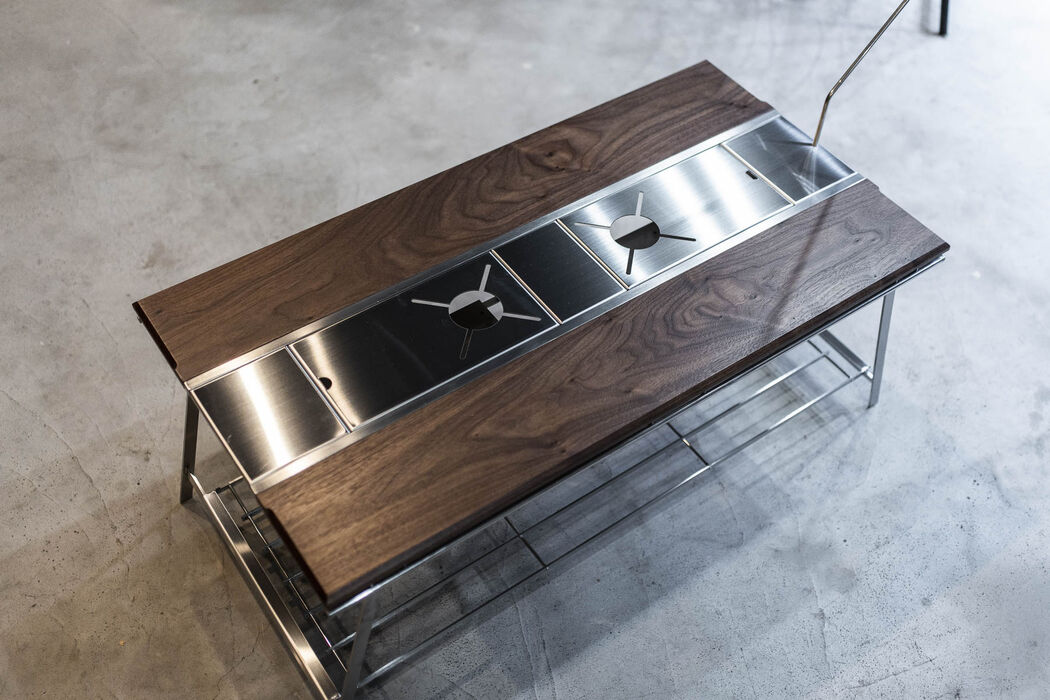 Bilcoast ビルコースト ウォルナットSTバーナーテーブル900 オプ多数