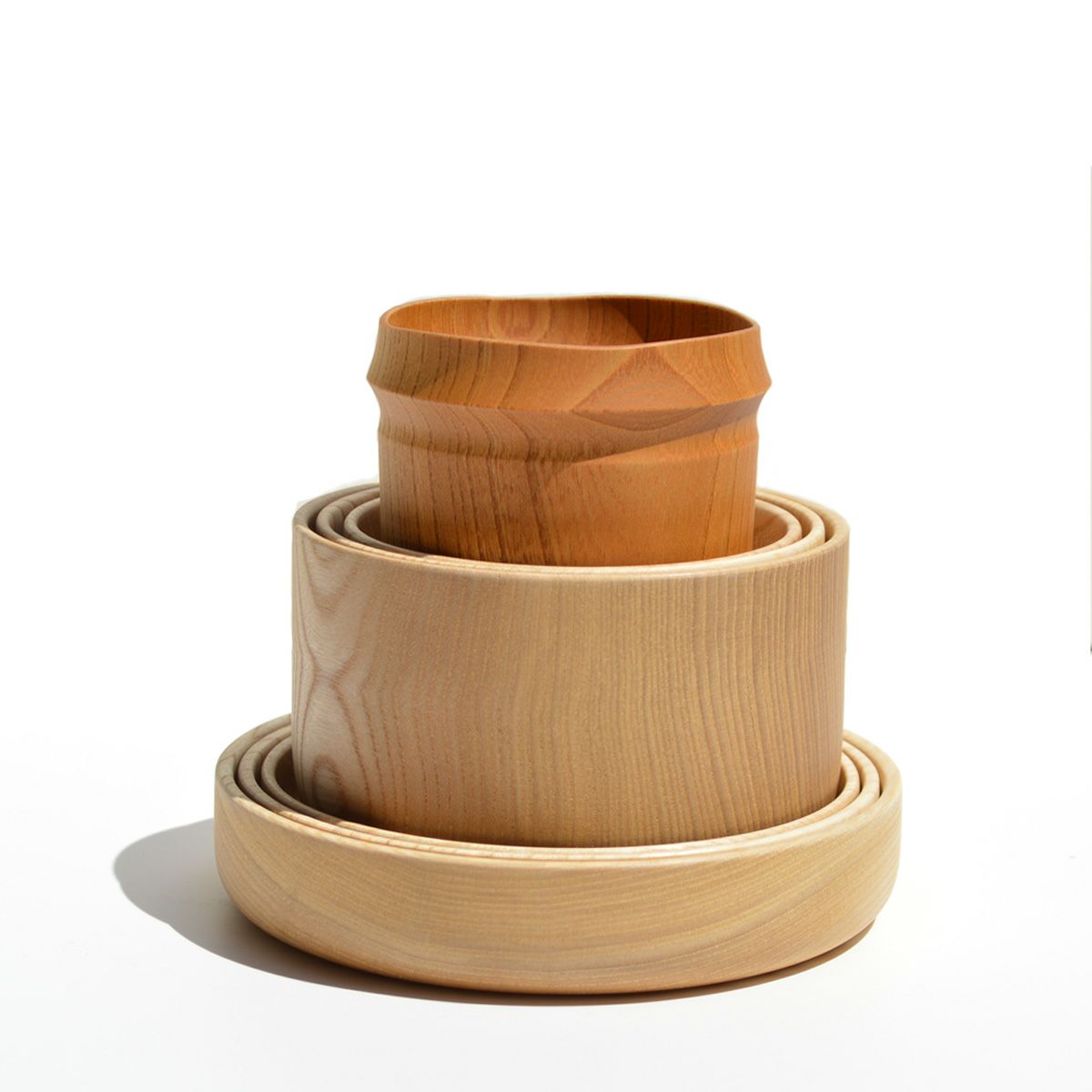 VIVAHDE 山のうつわと山のうつわDISHと3355収納袋のセット ブラウン