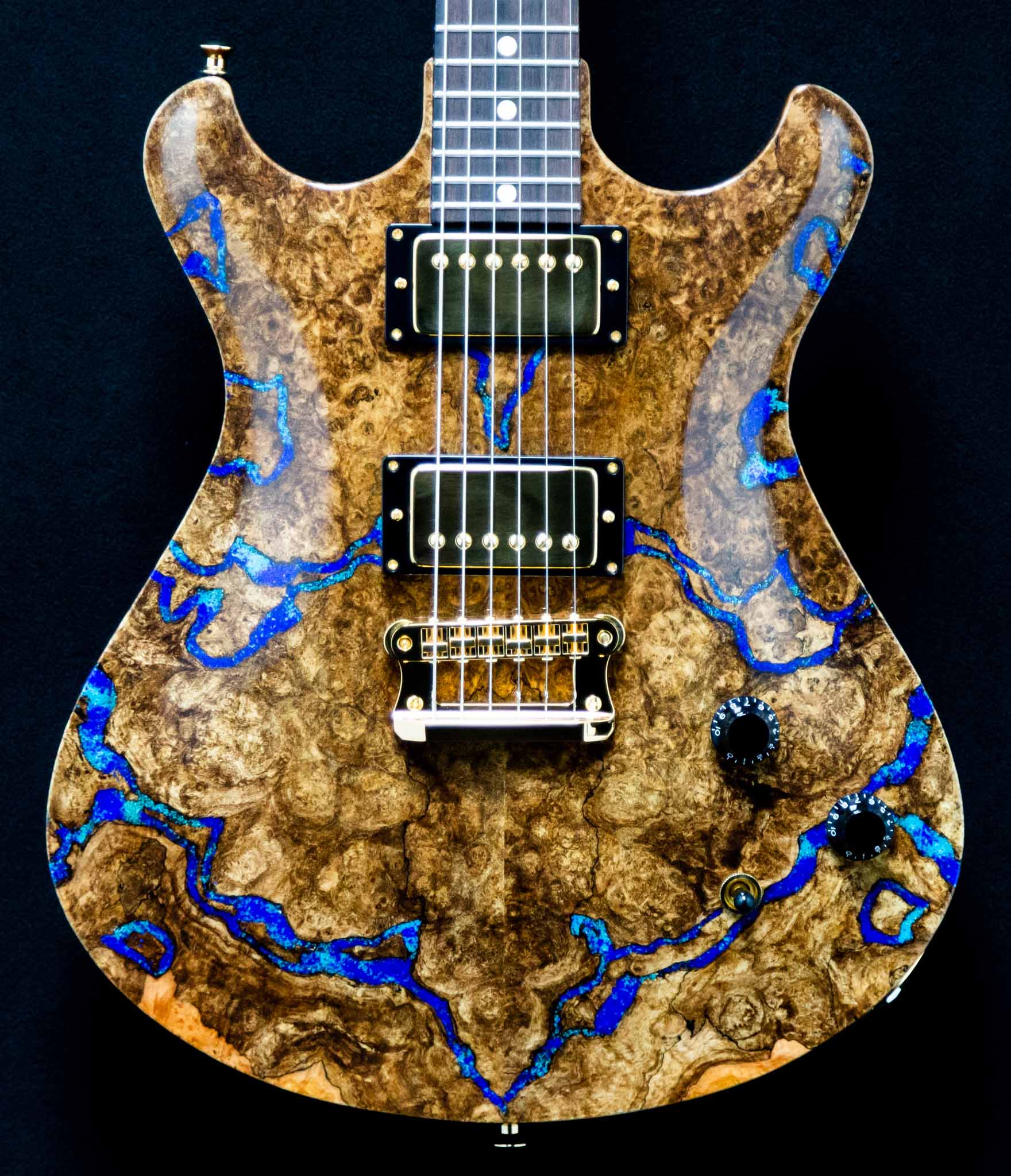 Knaggs Guitars - Influence Keya -Natural Spalt Maple top - Blue