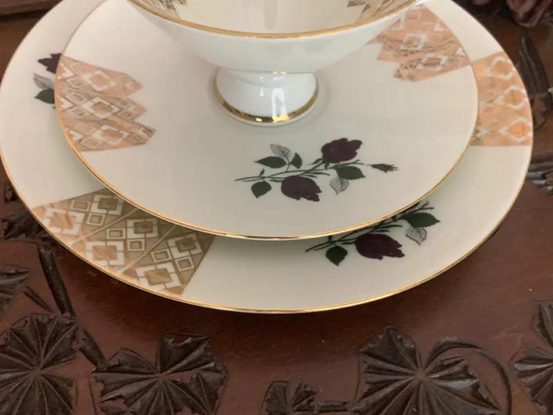 ドイツ 70s ババリア コーヒーカップ ソーサー ケーキ皿 陶器