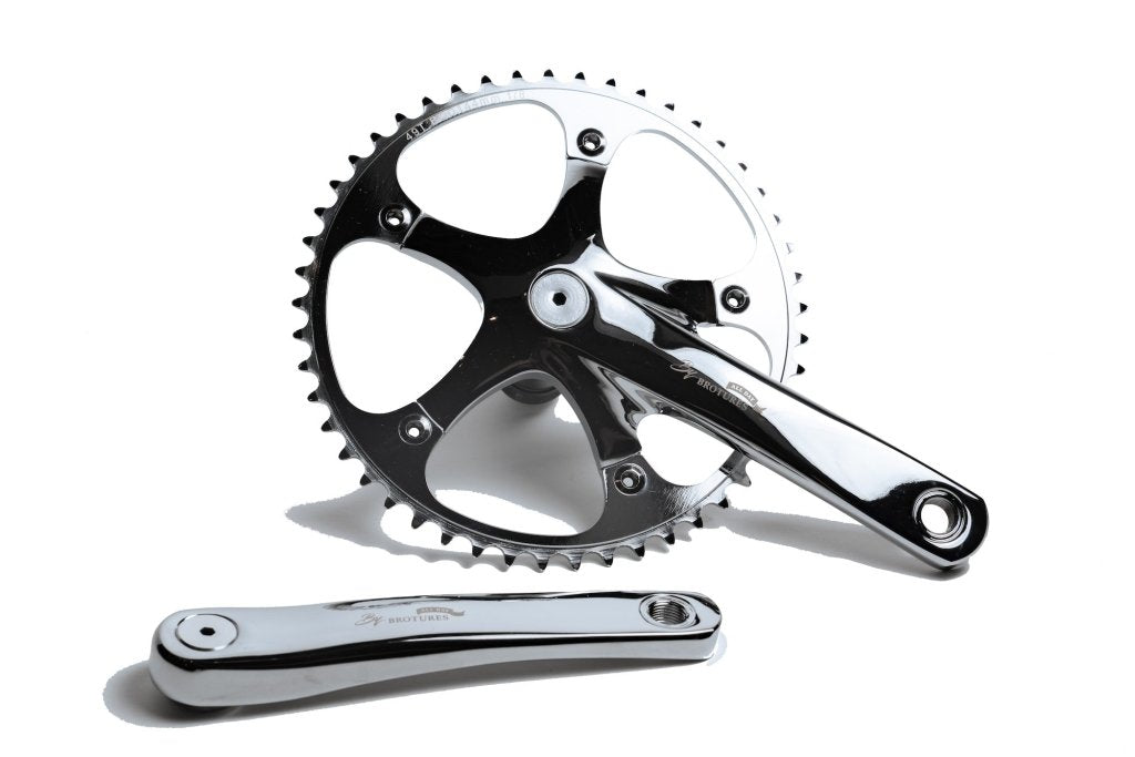 ardently bike ピスト用クランク ポリッシュ 165㎜ 144PCD