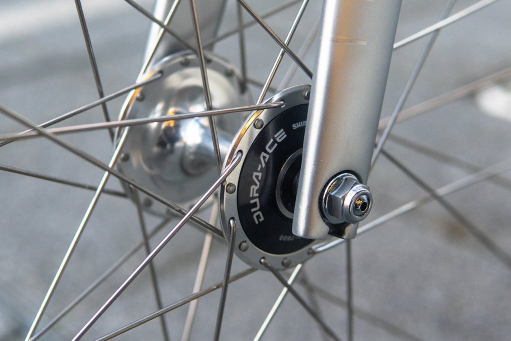 希少片歯】NJS 競輪 DURA-ACE HB-7600 120mm 前後 希少片歯】NJS 競輪