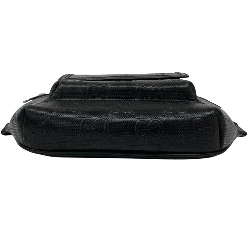 GUCCI】グッチ GGエンボス ベルトバッグ 645093 ウエストバッグ レザー