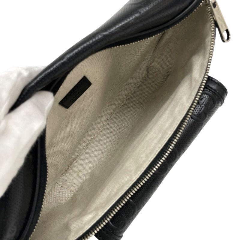 GUCCI】グッチ GGエンボス ベルトバッグ 645093 ウエストバッグ レザー