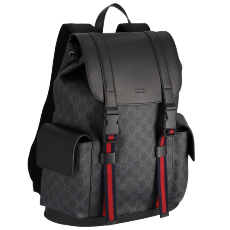 グッチ GGスプリーム バックパック ブラック×グレー 313210B｜ブランド