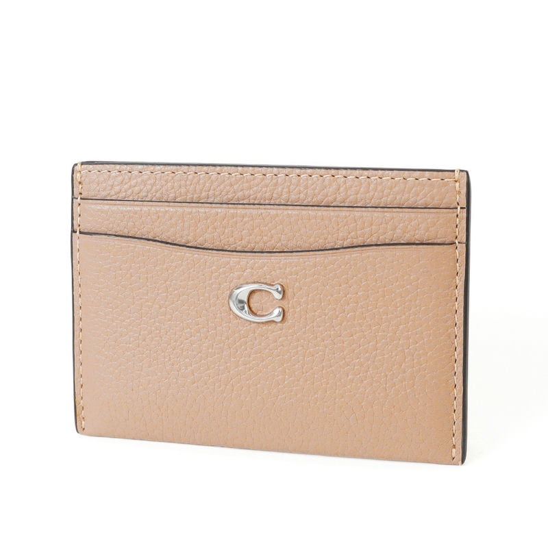 Brandol / COACH コーチ カードケース レザー ピンクベージュ CM436 LHWFT