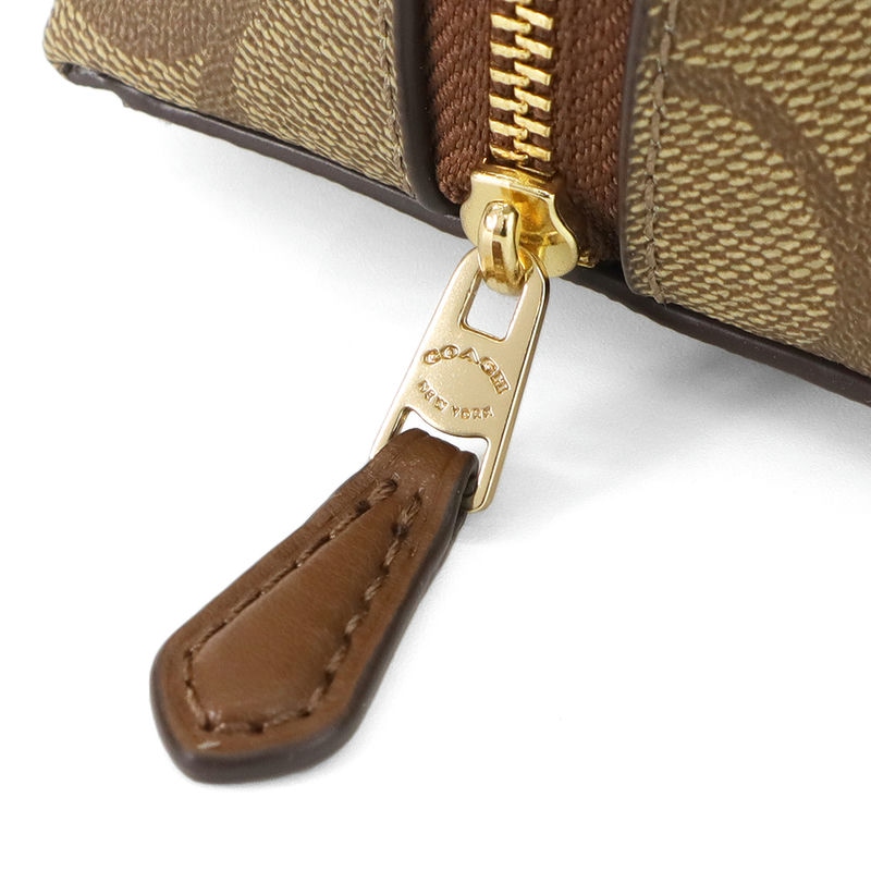 Brandol / COACH コーチ ポーチ シグネチャー コスメポーチ ベージュ