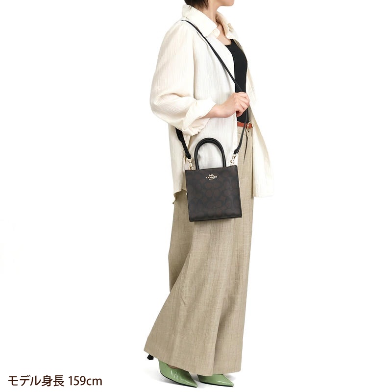 Brandol / COACH コーチ ミニトートバッグ Cally 17 シグネチャー