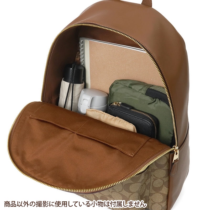 新品✨COACH リュック バッグパック シアリング ボア レザー ベージュ