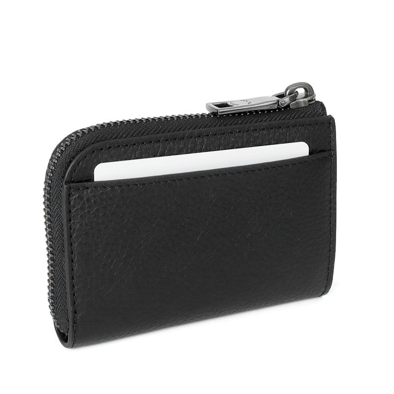 Brandol / COACH コーチ 小銭入れ レザー ジップ キー ケース ブラック