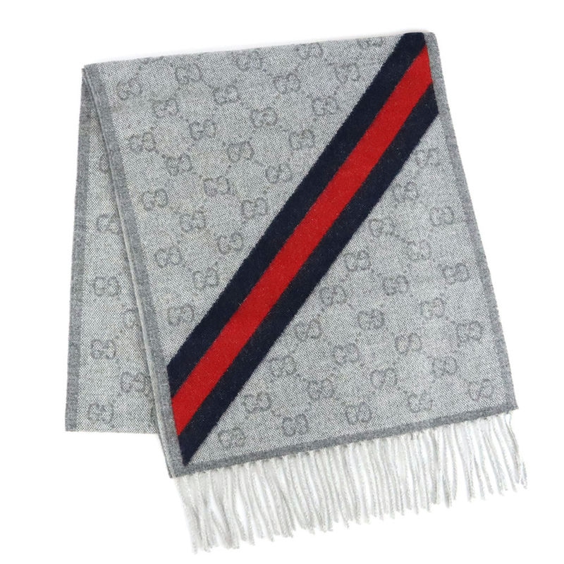 箱・紙袋付き】GUCCI ホワイト バタフライパターン ストール 箱・紙袋