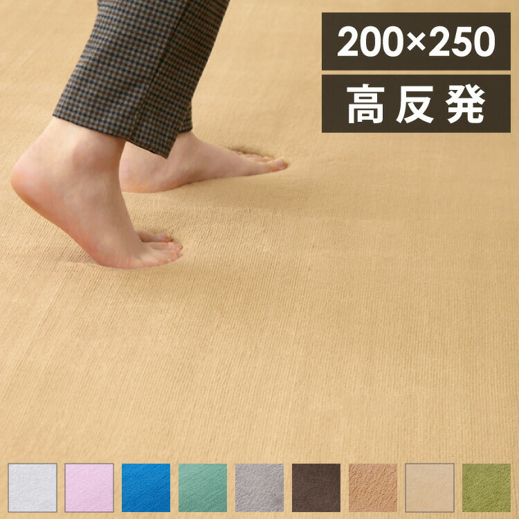 防音ラグ 高反発ラグ 極厚25mm 200×250 フランネル 撥水 防音 滑り止め