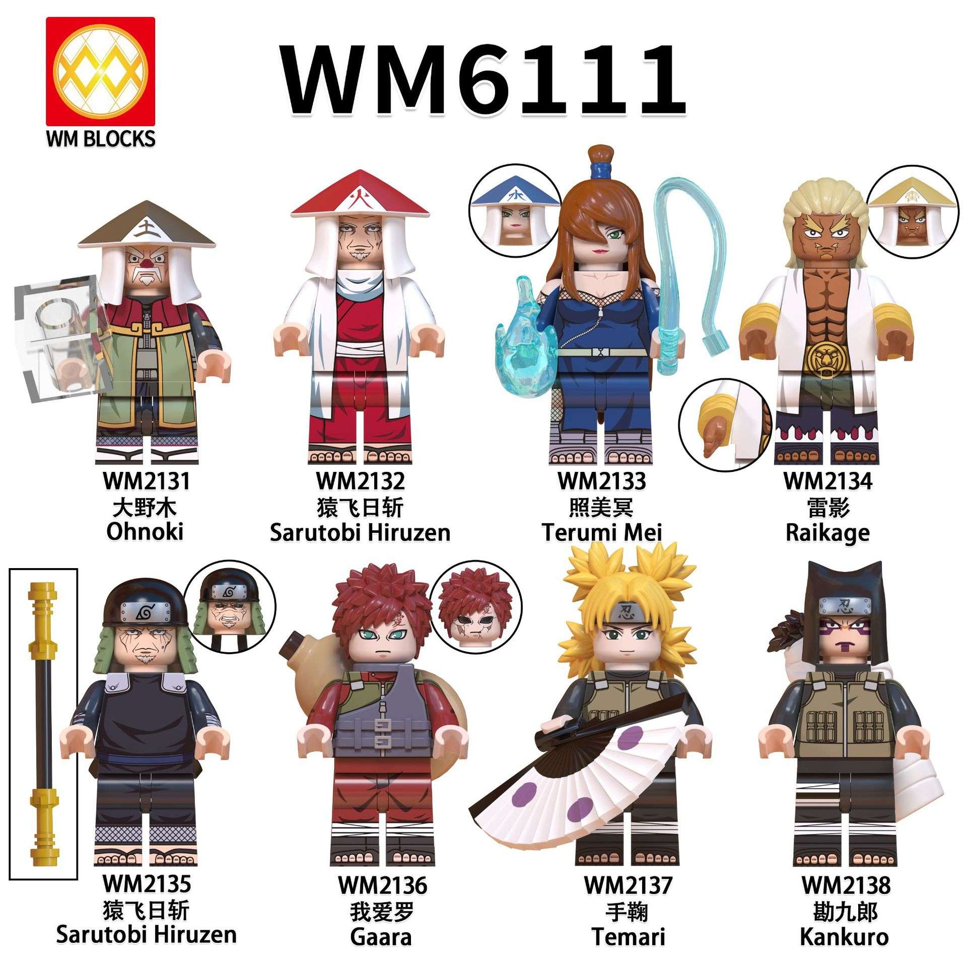Anime Naruto Shippuden Mei Terumī (Mizukage) WM2133 Minifigures