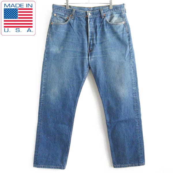 2000年製 USA製 リーバイス501 ヒゲ落ち ジーンズ 実寸W36 バレンシア