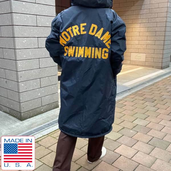 80s USA製 tru west ノートルダム大学カレッジ物 2段ワッペン 内ボア