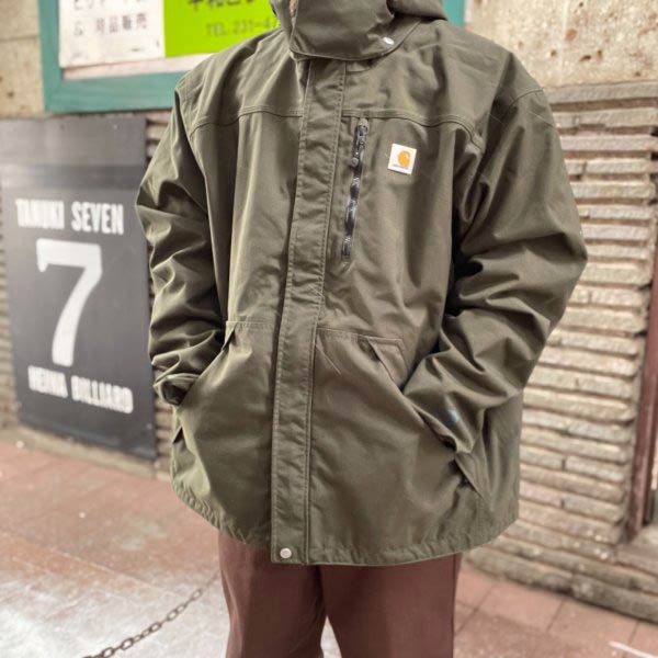 アメリカ企画 carhartt カーハート ショアライン ジャケット 2XL 緑系
