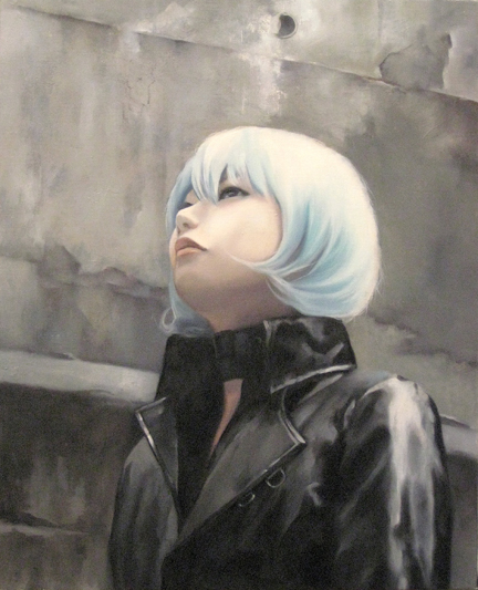 真作 油絵 個展 展示作品 安田梓 オタ日和 美人画 直筆 コスプレ 真作