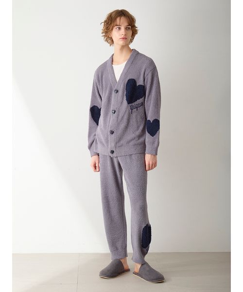 セール】【ONLINE限定】【UNISEX】ハートジャガードカーディガン