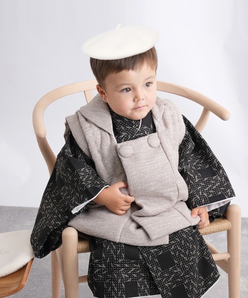 七五三男の子3歳用被布コート9点セット utatane