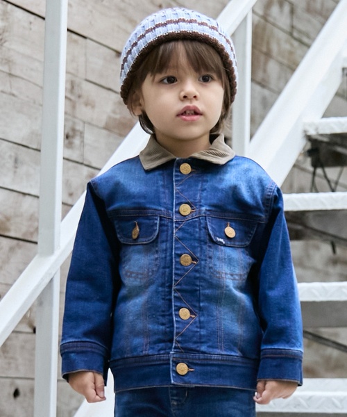 セール】【Lee】コーデュロイ襟デニムジャケット（ブルゾン）｜petit