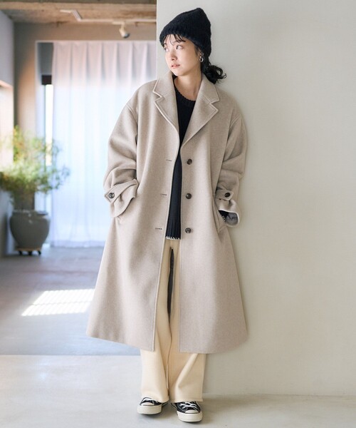 フリークスストア ポンチョトレンチコート ロング丈 ビッグシルエット