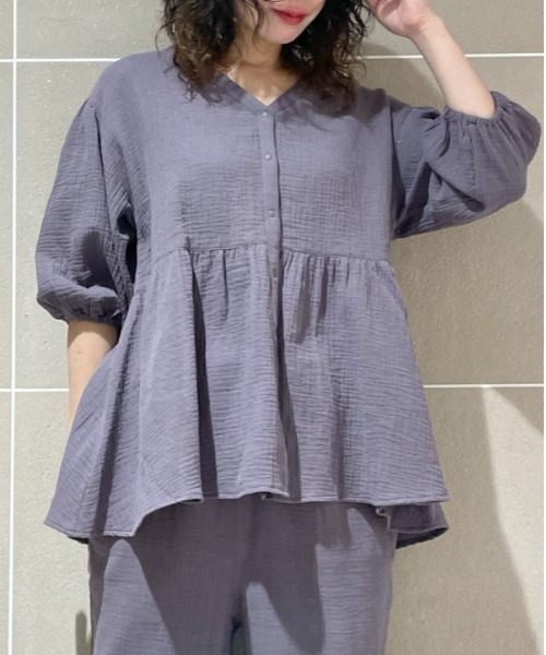 マタニティガーゼプルオーバー（マタニティウェア/グッズ）｜gelato