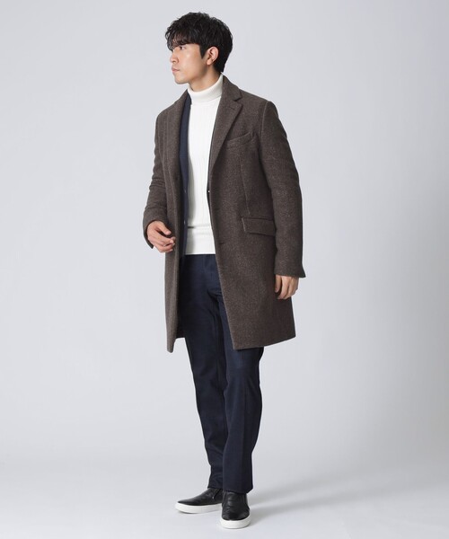 EPOCA UOMO（エポカウォモ）の「圧縮ツイードチェスターコート