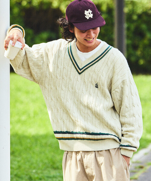 セール】NAUTICA/ノーティカ ヴィンテージライク ケーブル編み