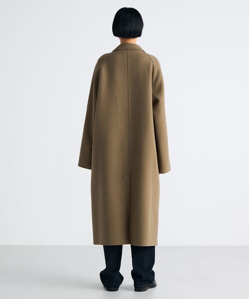 ウールカシミヤ ダブルフェイス ロングコート（ステンカラーコート