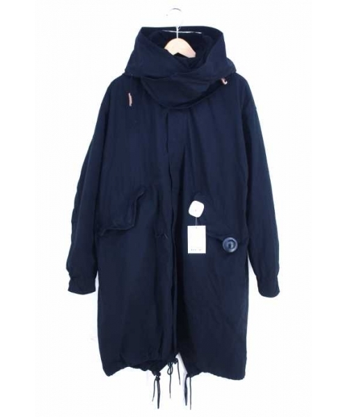 エヌハリウッドストレッチナイロンモッズコートM51 ミリタリー36 紺色