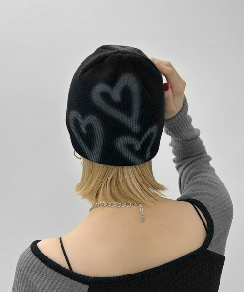 セール】【jiasecond.】ハートデザインビーニー / 帽子 ニット帽