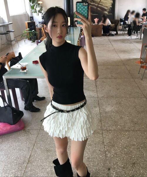 カンカンフリルミニスカート_アイボリー（スカート）｜CRANK（クランク