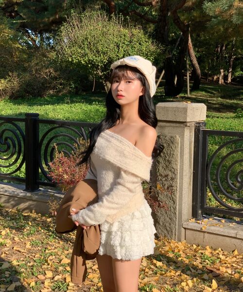 カンカンフリルミニスカート_アイボリー（スカート）｜CRANK（クランク