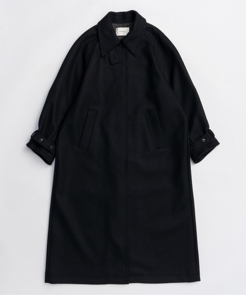Clear Melton Balmacaan Coat / クリアメルトンステンカラーコート
