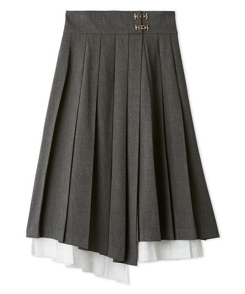 セール】プリーツレイヤードミディスカート（スカート）｜SNIDEL