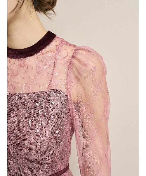 スパークルレースドレス（ドレス）｜SNIDEL（スナイデル）の