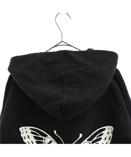 ブランド古着】バタフライプリントプルオーバーパーカー（パーカー