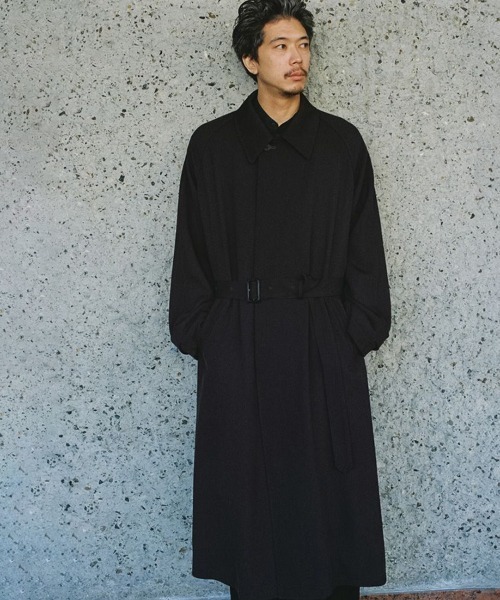 セール】T/W KERSEY BALMACAAN COAT（ステンカラーコート）｜LIDNM