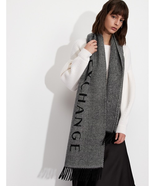 美品 Giorgio Armani ヘリンボーンマフラー 美品 Giorgio Armani