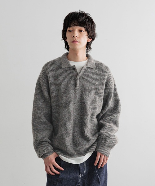 セール】【LFM(U)】カラーネップニットポロ 618257（ニット/セーター