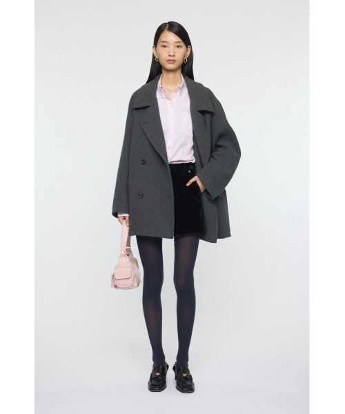 セール】DOUBLE BREASTED MID コート（ピーコート）｜MOUSSY（マウジー