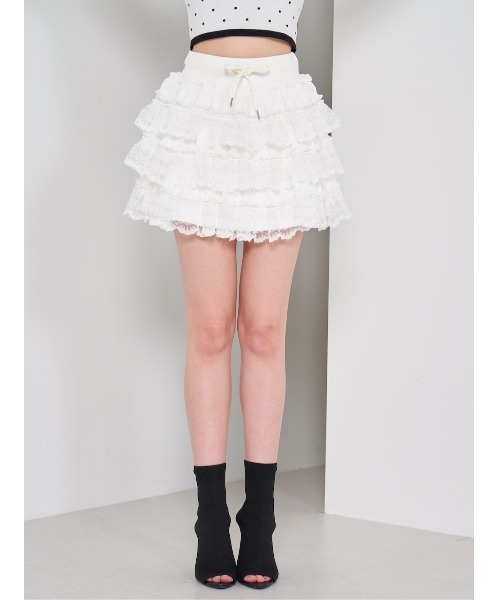 Darich（ダーリッチ）の「ボリュームレースフレアミニスカート